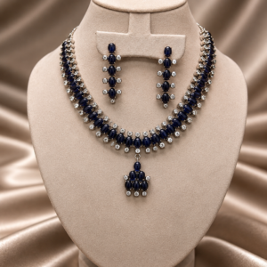 Midnight Sapphire Cabochon Necklace Set