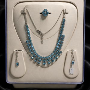 Aqua Blue Topaz Cascade Jewellery Set