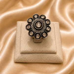 Floral Halo Statement Diamond Ring