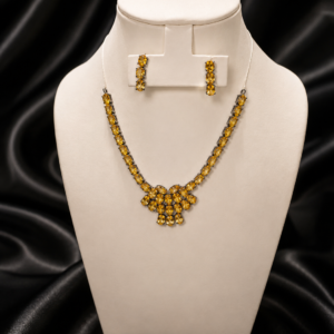 Golden Topaz Cascade Necklace Set
