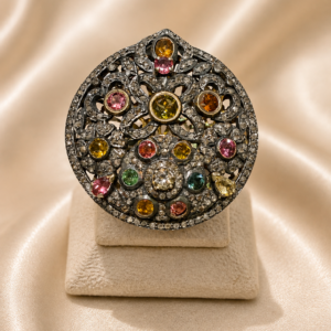 Multi-Gemstone Floral Ring