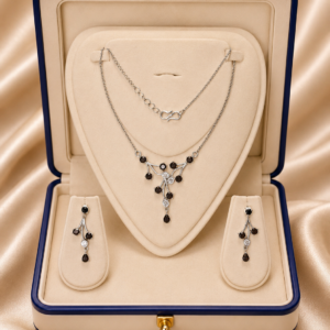 Smoky Topaz Branch Necklace Set