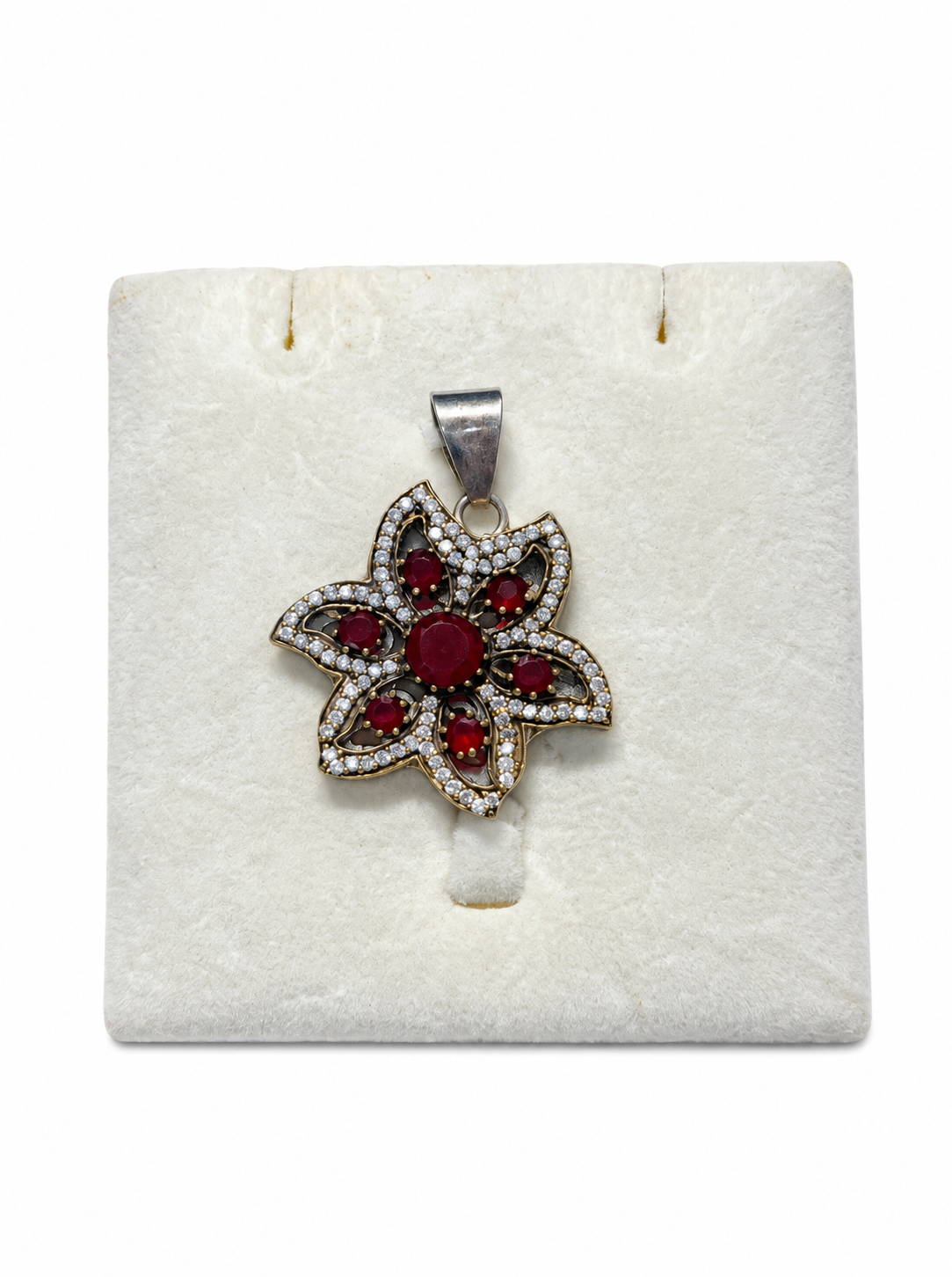 Ruby Flower Pendant - Image 3