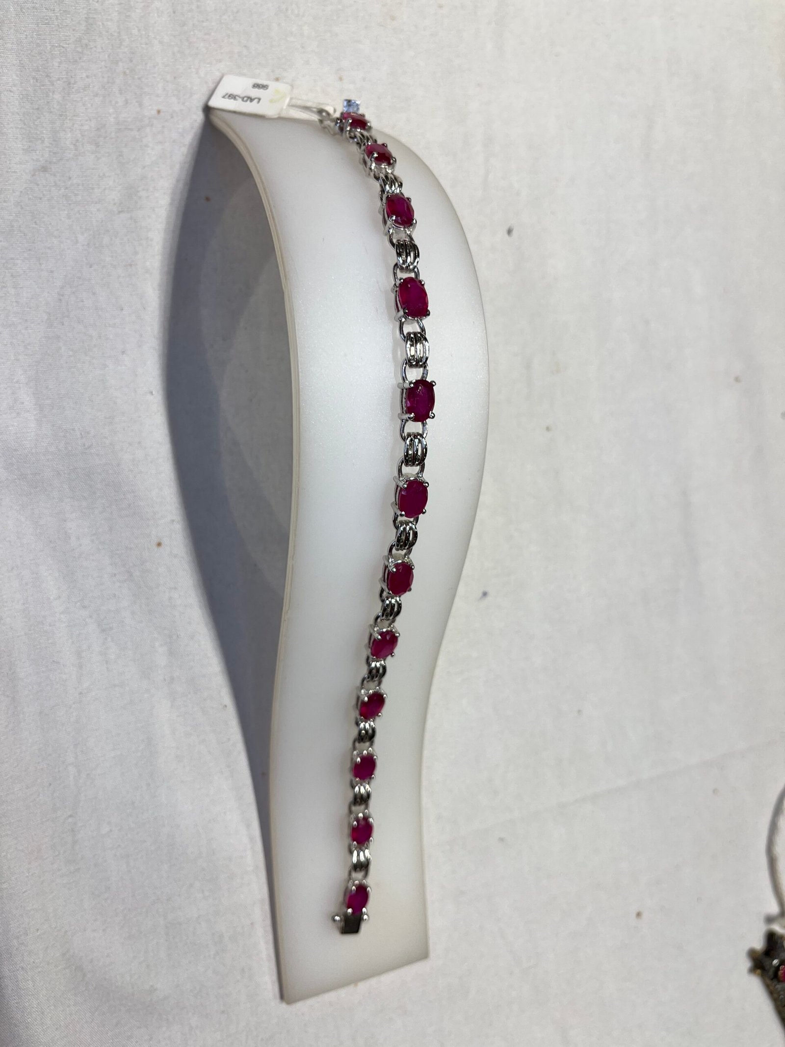 Ruby Oval Link Bracelet - Image 3