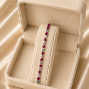 Ruby Oval Link Bracelet