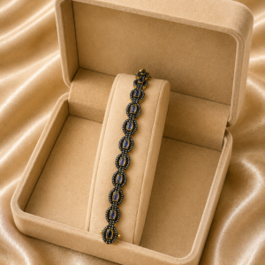 Vintage Sapphire & Diamond Link Bracelet